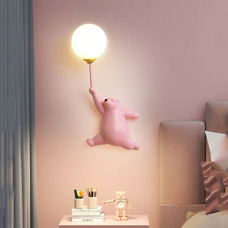 Baby Nursery Wall Lights - Karikatür Kutup Ayısı LED Aplik Işık