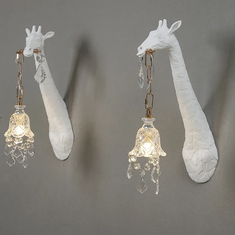 Baby Nursery Wall Lights - İskandinav Yeni Reçine Zürafa LED Duvar