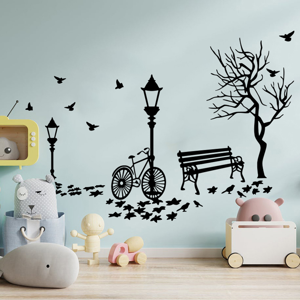 Modern Sonbahar Manzara Bisikl - Baby Nursery Wall Lights incelemesi ve fiyatı