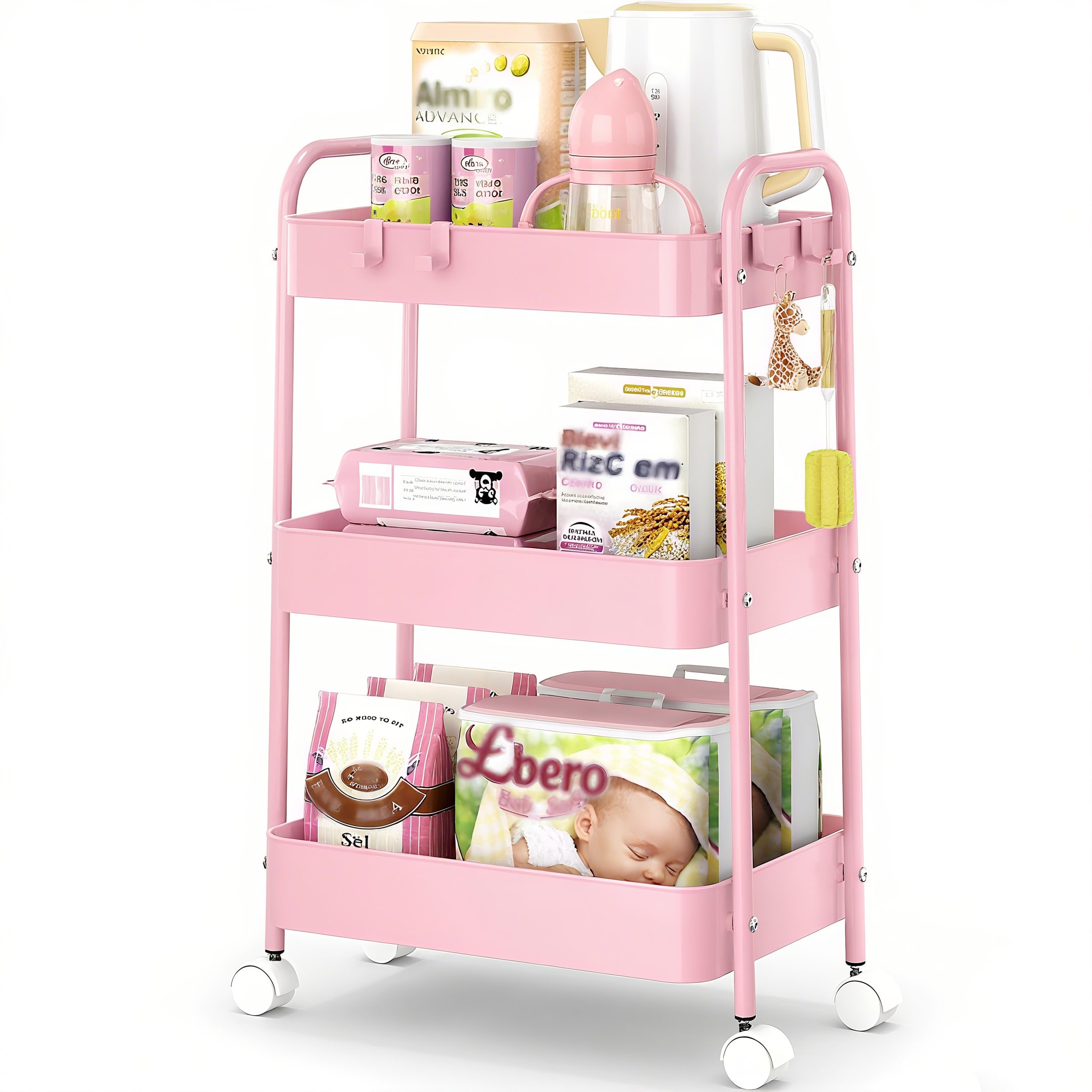 3 Katmanlı Tekerlekli Metal Ar - Baby Nursery Trolley incelemesi ve fiyatı