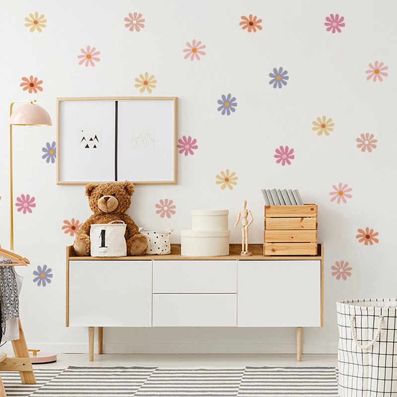 Papatya Çiçek Duvar Çıkartmala - Baby Nursery Peel And Stick Wallpaper incelemesi ve fiyatı