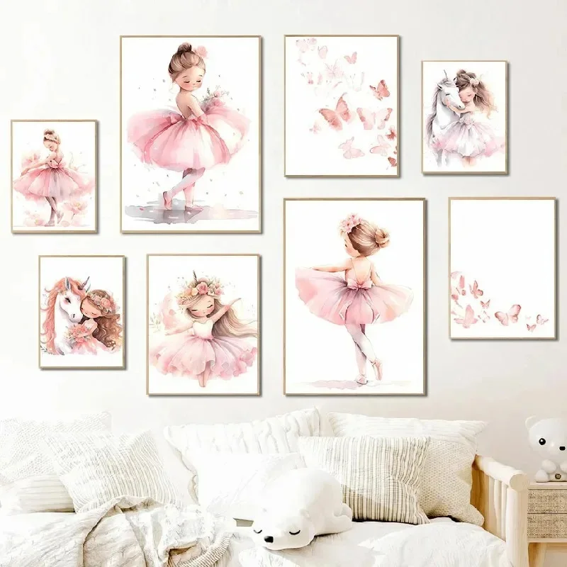 Pembe Balerin Kız Unicorn Kele - Baby Nursery Decor Girl incelemesi ve fiyatı