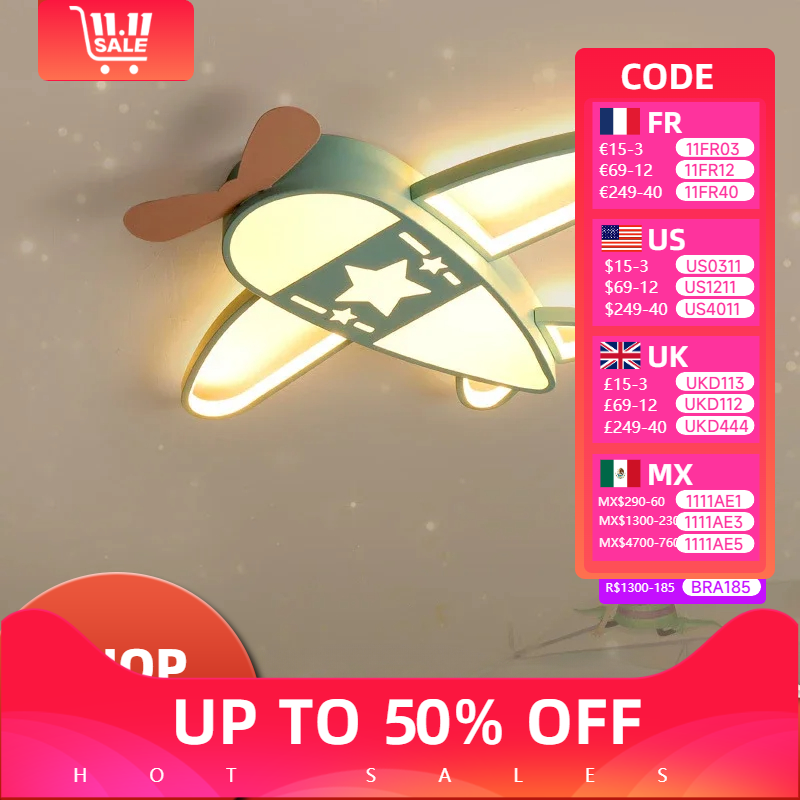 Modern uçak Led ışıkları çocuk - Baby Nursery Light Fixture incelemesi ve fiyatı