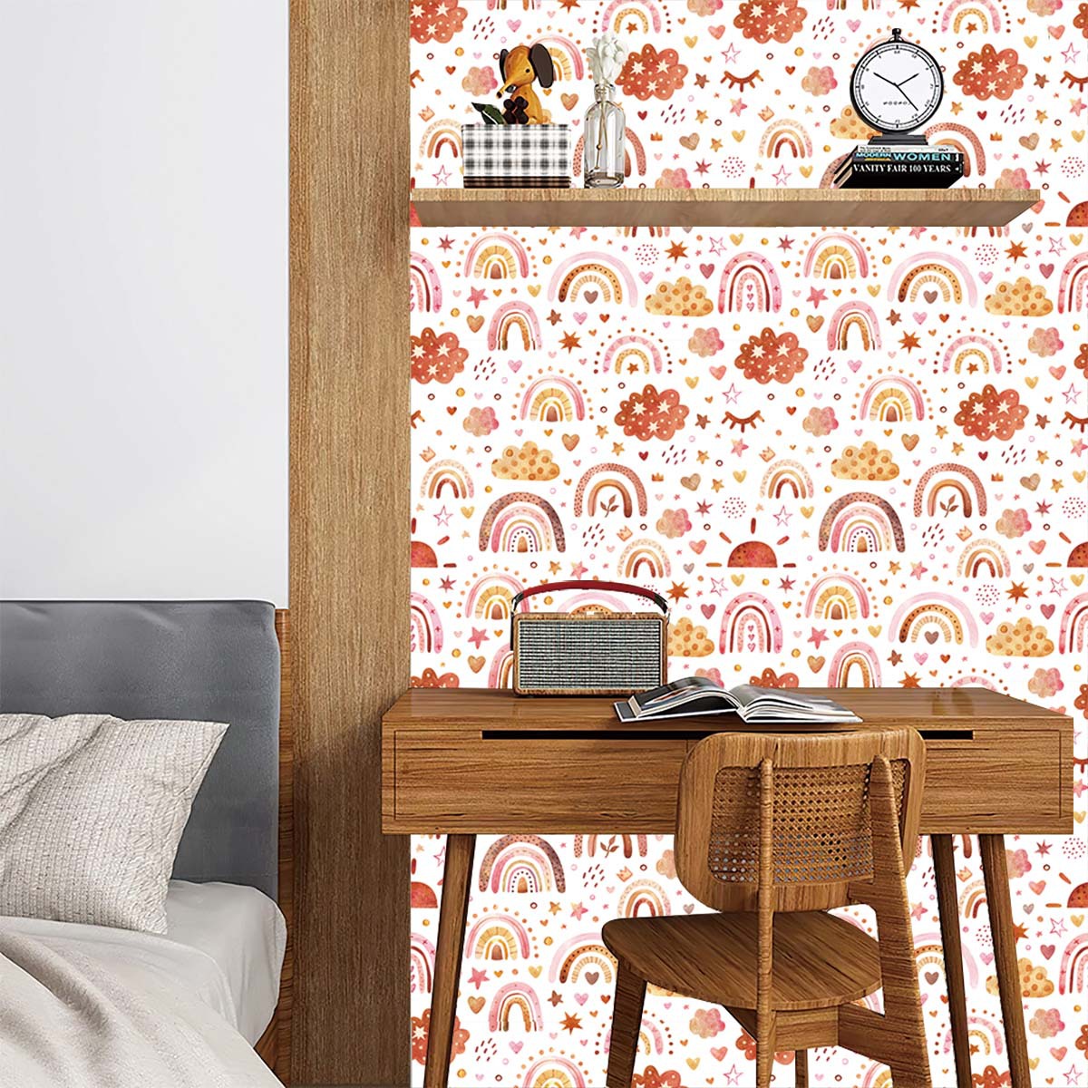 Gökkuşağı Duvar Kağıdı Kendind - Baby Nursery Peel And Stick Wallpaper incelemesi ve fiyatı