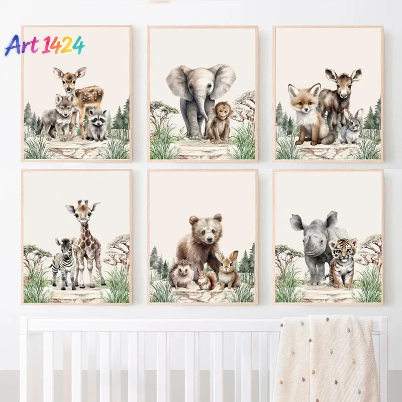 1 adet (Çerçevesiz) Fil, Züraf - Baby Nursery Frames incelemesi ve fiyatı