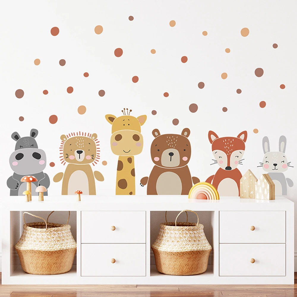 Boho Sevimli Zürafa Ayı Hayvan - Baby Nursery Peel And Stick Wallpaper incelemesi ve fiyatı