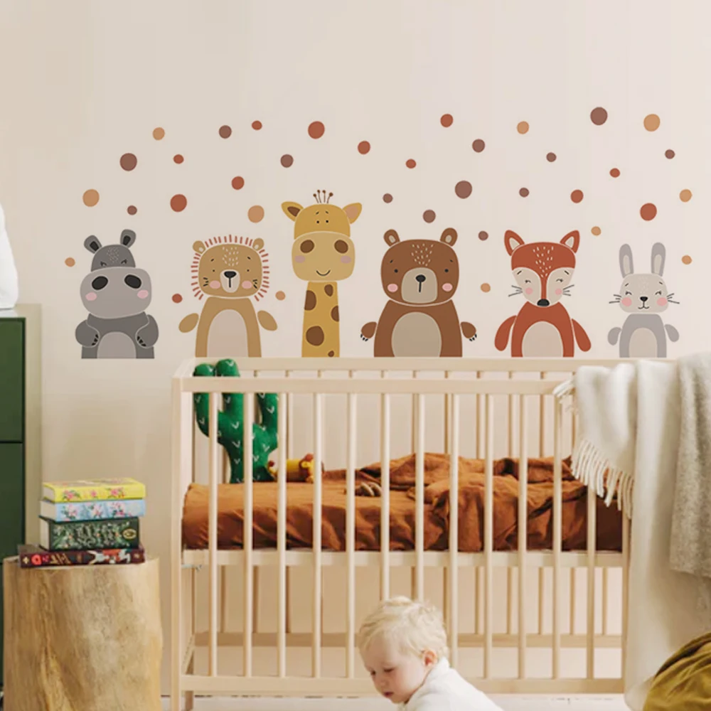 Boho Sevimli Zürafa Ayı Hayvan - Baby Nursery Peel And Stick Wallpaper incelemesi ve fiyatı