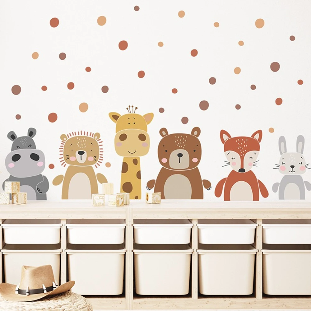 Boho Sevimli Zürafa Ayı Hayvan - Baby Nursery Peel And Stick Wallpaper incelemesi ve fiyatı