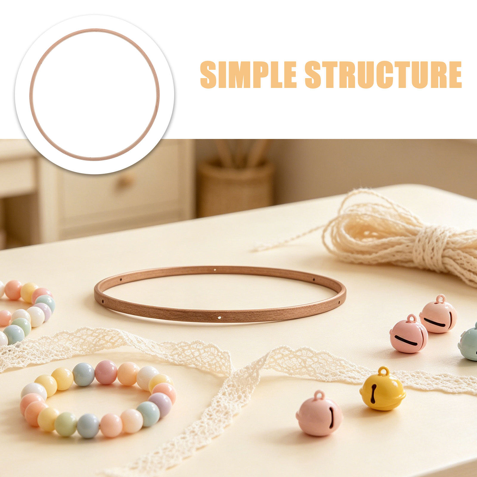 7,8 İnç Bambu Bebek Beşiği Süs - Baby Nursery Frames incelemesi ve fiyatı