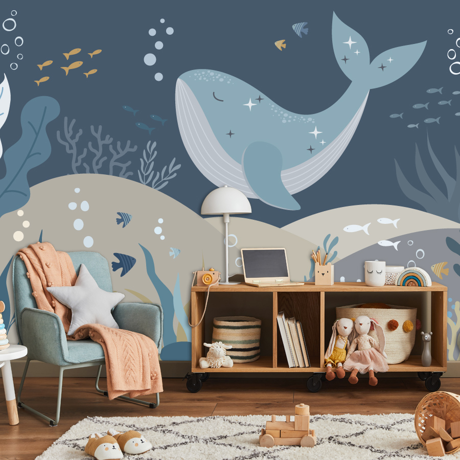 10+ Sevimli Karikatür Balina D - Baby Nursery Peel And Stick Wallpaper incelemesi ve fiyatı