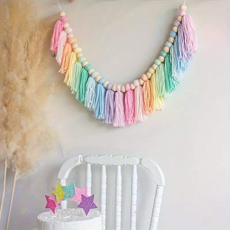 1 adet Boho Renkli Gökkuşağı P - Baby Nursery Decor Girl incelemesi ve fiyatı