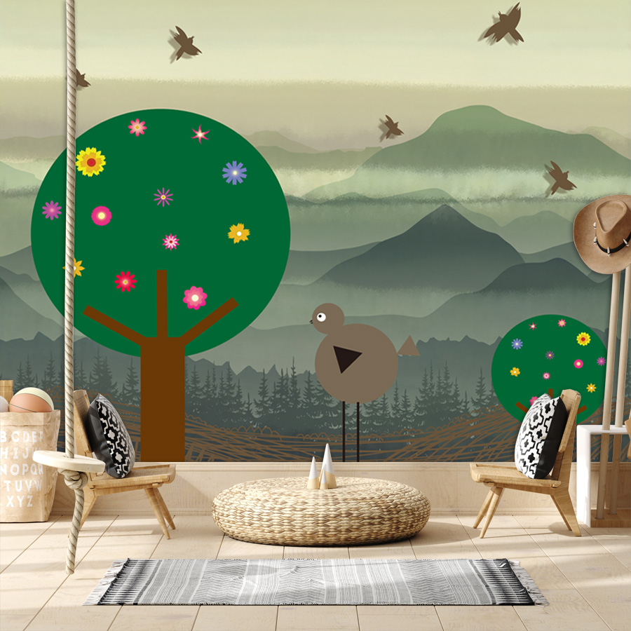 Karikatür Özel Tasarım Kolay U - Baby Nursery Peel And Stick Wallpaper incelemesi ve fiyatı