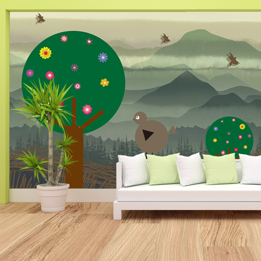Karikatür Özel Tasarım Kolay U - Baby Nursery Peel And Stick Wallpaper incelemesi ve fiyatı