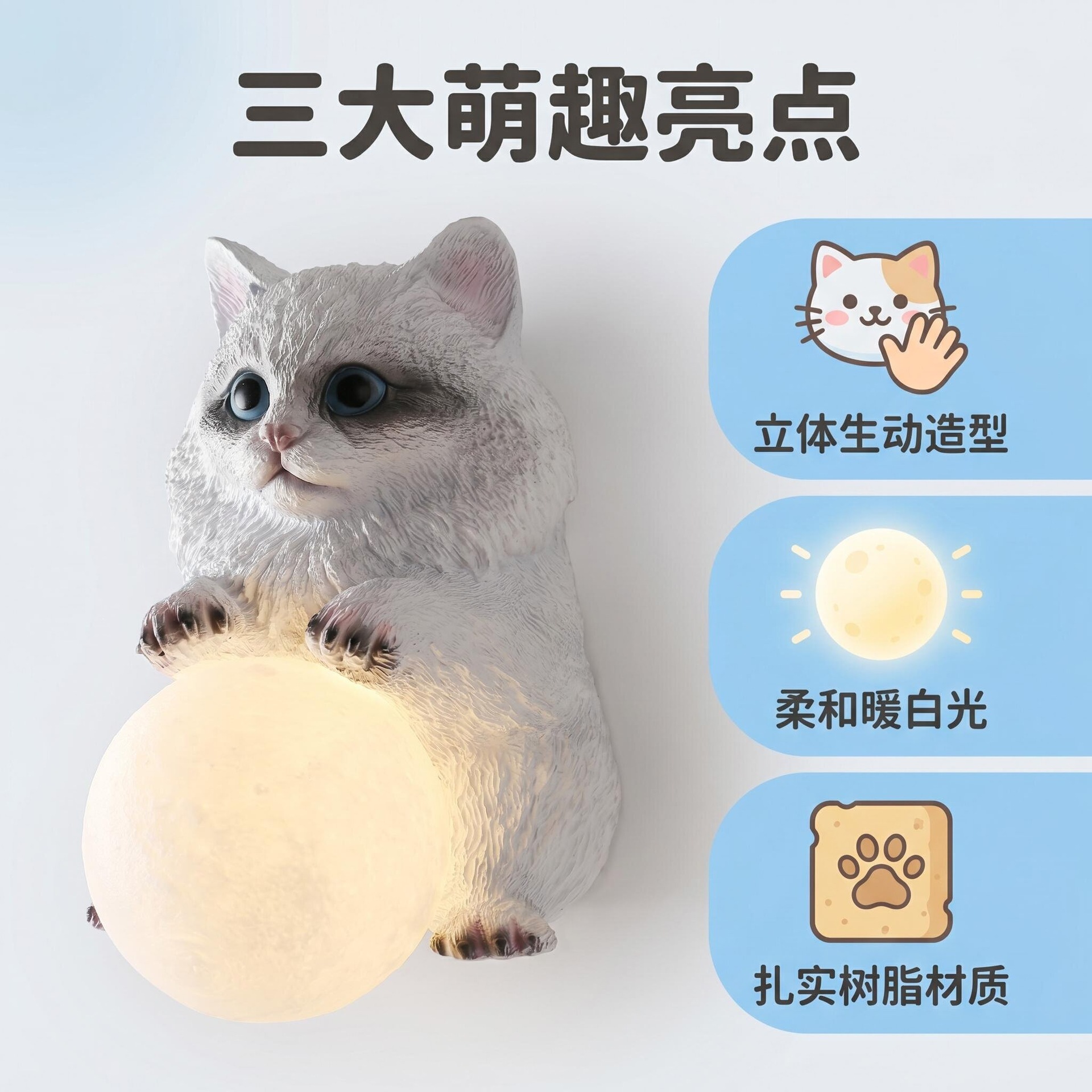 Kedi Ay Duvar Lambası Çocuk Od - Baby Nursery Light Fixture incelemesi ve fiyatı