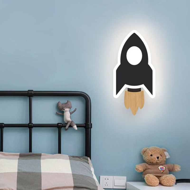 Karikatür LED roket duvar lamb - Baby Nursery Wall Lights incelemesi ve fiyatı